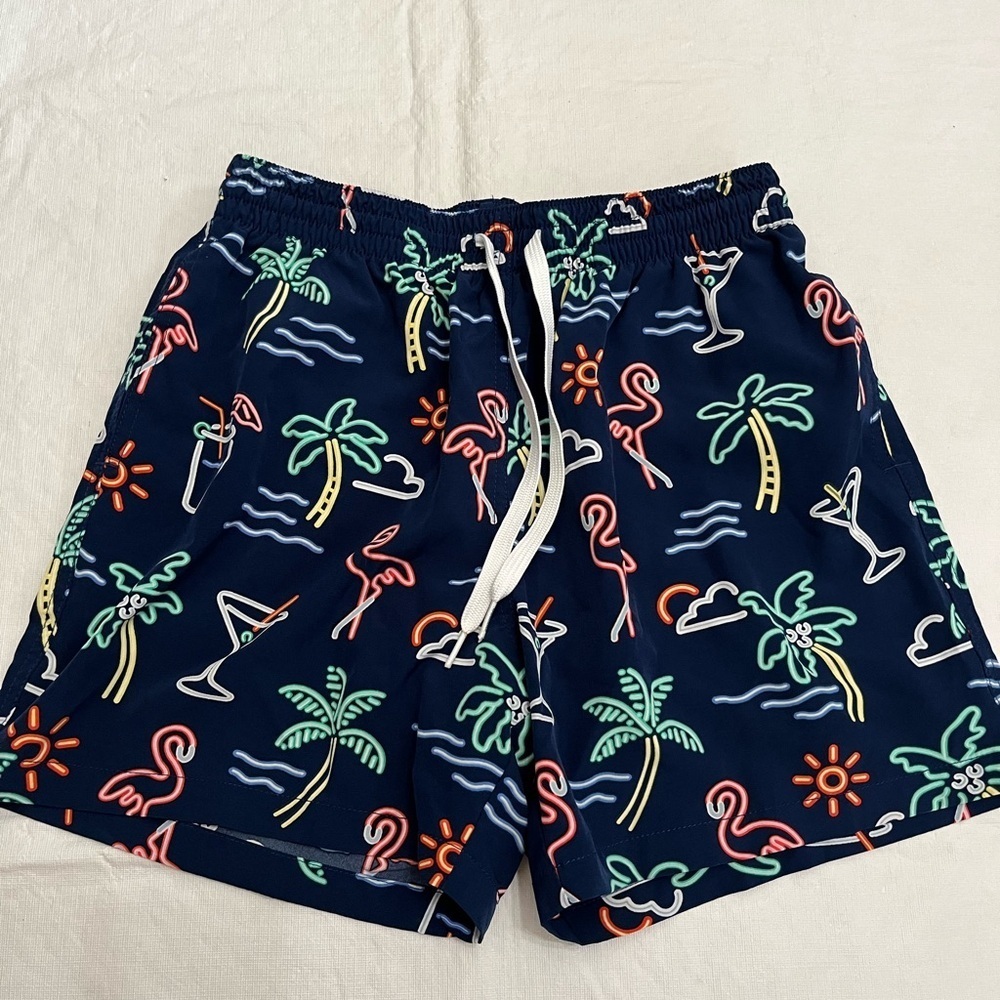 Chubbies Swim Shorts Palm Trees Flamingo Martini